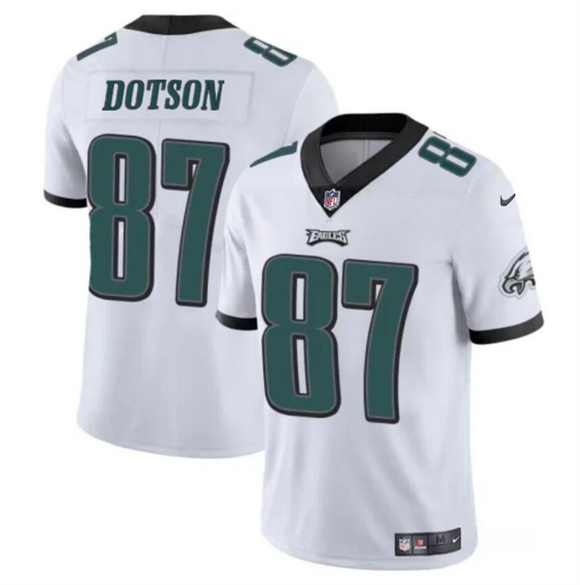 Men's Philadelphia Eagles #87 Jahan Dotson White Vapor Untouchable Limited Football Stitched Jersey